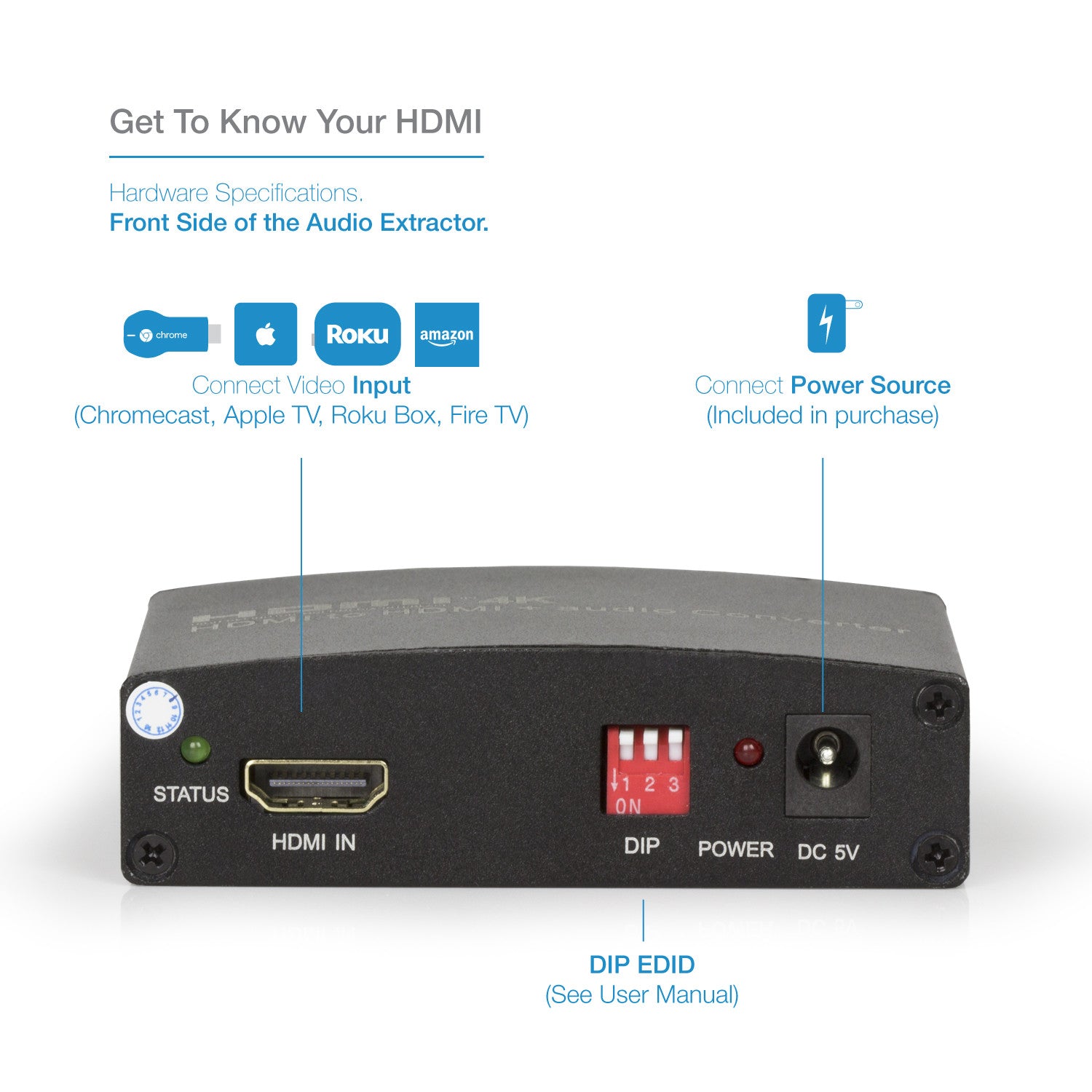 4K/2K@30Hz | Coaxial / Optical (SPDIF / Toslink) / 3.5mm Jack - Expert Connect