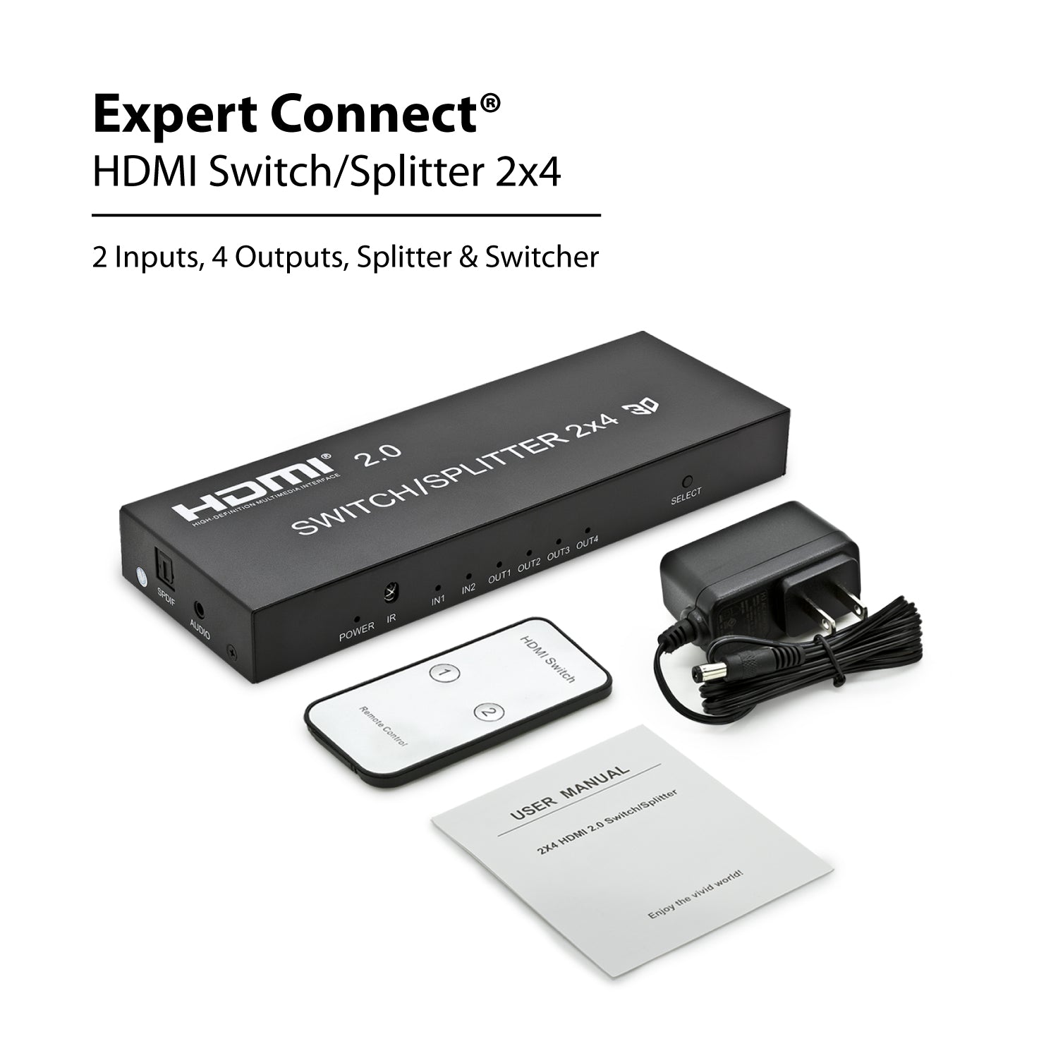 2x4 | 4K/2K@60Hz - Expert Connect
